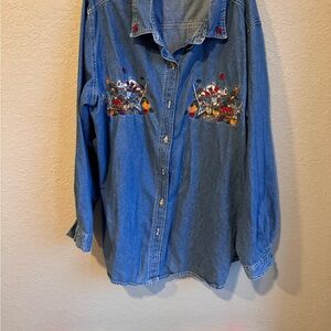 Bobbie Brooks vintage Blue Denim 100% cotton sz18W/20W EUC fall grandma casual